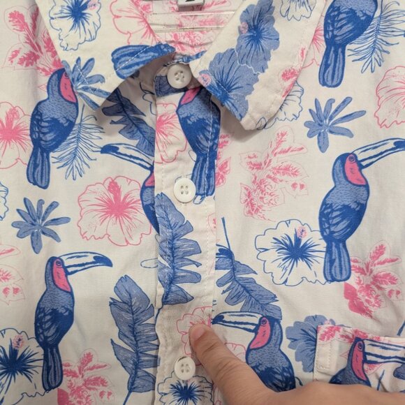 Tipsy Elves Toucan Tango Hawaiian Shirt Mens Size XXL Tropical Floral Casual - Picture 3 of 10